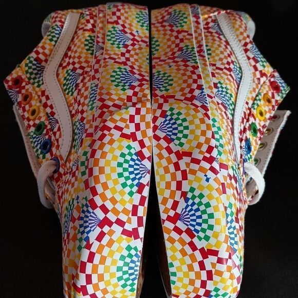 BRAND NEW SHOES VANS OLD SKOOL PLATFORM PRIDE/MULTI/TRUE WHITE - Picture 15 of 16